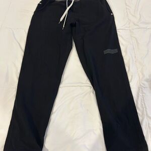 Vuori Black Joggers with White Drawstring